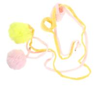 Hemobllo 2 Piezas Balones de Juguete para Gatos de Interior Peluche con Ventosa y Resorte, Felpa, Ligeras y Resistentes al Desgaste, para Gatos en Interiores
