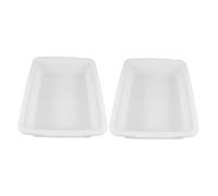 Hemobllo 2 piezas Bandeja Rectangular para Laboratorio Resistente Derrames Bandeja Organizadora de Plástico Duradero para Almacenamiento y Experimentación Química de Medio Profundo