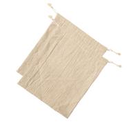 Hemobllo 2 Piezas Bolsas de Pan Reutilizables Cordón de Lino para Guardar Pan Fresco Hogar Llevar Picnic Bolsas