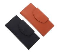 Hemobllo 2 Piezas Cartera Delgada Plegable de PU y Fieltro, Estilo Broche | Doble Capa, Sección para Pasaporte, Uso Mano, para Control en Aeropuerto y Hotel