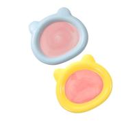Hemobllo 2 Piezas Ceramic Pet Dishes Spill Resistant Design For Easy Maintenance Cute Kitten Plates For Indoor Cats and Small Dogs