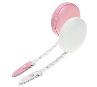 Hemobllo 2 piezas Cinta Métrica Retráctil de Piel Portátil y Compacta para Medir Cuerpo Diseño Pequeño y Ligero Rosa y Blanco para Medición Precisa de Ropa