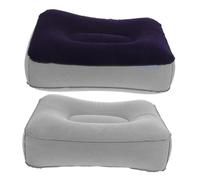 Hemobllo 2 piezas Cojines Inflables Reposapiés Portátiles para Viaje Unidades Almohadillas Ergonómicas de PVC con Superficie de Cómodas para Avión Coche y Oficina Alivio de Piernas y