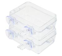 Hemobllo 2 Piezas Comedero Antiescape para Reptiles Cuencos Transparentes Alimentador para Gecko Serpiente Accesorio Práctico para Alimentación y Agua