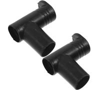 Hemobllo 2 Piezas Conector de Ángulo Recto Tapón Negro de Plástico Negro | Repuesto Práctico para Dormitorio y Salón, Instalación Sencilla, Textura Cuidada, Uso Duradero