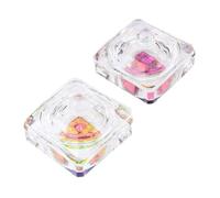 Hemobllo 2 Piezas Copas de Cristal para Decoración de Uñas con Tapa Recipientes para Suministros de Uñas o Trabajos Casa