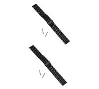 Hemobllo 2 Piezas correa de reloj b5 correas de reloj de pulsera para hombres muñequeras muñequeras pulseras muñequera de liberación rápida pulsera metálica Acero inoxidable Black