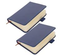 Hemobllo 2 piezas de Notas de Bolsillo Portátil Unidades Cuaderno Práctico para Estudiantes y Oficina Compacto para Viajes y Listas Diarias Diseño Duradero Azul Oscuro