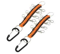 Hemobllo 2 Piezas de Trenzado con Mosquetón Resistente para Exteriores Soporte Decorativo Tipo Lazo para Escalada y Diario Duradero y Portátil