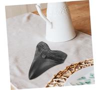 Hemobllo 2 Piezas Decoración Retro de Resina con Réplica de Dientes de Megalodón Resistente y Duradera para Colecciones y Educación Historia Natural