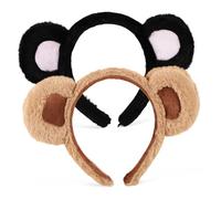 Hemobllo 2 piezas Diadema de Orejas de de Peluche Accesorios para Fiesta Halloween y Cosplay Diademas Elásticas para Adultos y Prop para Fotos Divertidas