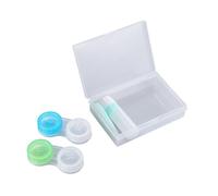Hemobllo 2 Piezas Estuche para Lentes de Contacto Doble con Frasco de Almacenamiento Verde Kit Portátil Compatible para Cuidado y Uso Seguro de Lentes de Contacto