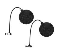 Hemobllo 2 piezas Filtro para Micrófono Brazo Estabilizador Pantalla Antiviento de Malla para Grabación y Transmisión Compatible con Micrófonos Estándar