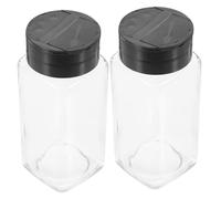 Hemobllo 2 piezas Frascos de Condimentos Transparentes con Tapa PP y Saleros Multiusos para de Unidades Resistentes y Reutilizables