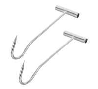 Hemobllo 2 Piezas Gancho Manual para Tapa de Alcantarilla Metal Resistente para Rejillas de Drenaje y Manipulación de Ergonomía y Seguridad Mejoradas