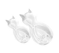 Hemobllo 2 piezas Ganchos de Pared Forma de Gato de Ganchos Adhesivos Transparentes para Colgar Abrigos Toallas Llaves y Decoraciones