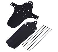 Hemobllo 2 Piezas Guardabarros Bicicleta Delantero y Trasero Ultra Plástico para Protector contra Salpicaduras Ajustable Accesorios Ciclismo Negros Resistentes para Cuadro y Horquilla