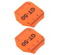 Hemobllo 2 Piezas Herramientas de asistencia de costura regla guía de costura con escala abdominales Naranja
