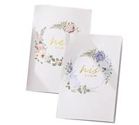 Hemobllo 2 Piezas Libros de Votos Fiesta de Bodas Diseño Delicado y Papel Día Boda y Regalos Originales Novios
