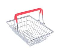 Hemobllo 2 Piezas Mini Cesta Metálica Miniatura con Asas para Almacenamiento de Objetos Pequeños y Accesorios para Escritorio Hogar Oficina y Fotografía Pequeño Portátil