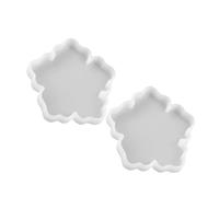 Hemobllo 2 Piezas Molde para Colgante Forma de Flor, Molde Base Superficie de Espejo, Silicona, Blanco, Multiusos, Fácil de Usar y Lavar, para Casa y Tienda, DIY de Resina Epoxi
