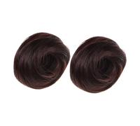 Hemobllo 2 piezas Moño Postizo Realista para Mujer Unidades Extensiones de Moño Recogido de Sintética Accesorio Cómodo y Fácil de Usar para Fiestas y Diario