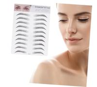 Hemobllo 2 piezas Pegatinas de Cejas Realistas para Mujer y Hombre de Adhesivas Fáciles de Usar Efecto Natural y Duradero para Cejas Claras o Escasas Color Negro