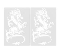 Hemobllo 2 Piezas Plantillas de Pintura Decorativa Plantillas de Bricolaje de Dragones Pvc Blanco para Pintura Creativa y Dibujo para DIY