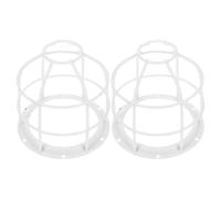 Hemobllo 2 Piezas Protector de Bombilla, Cubierta Metálica para Rociadores contra Incendios de Hierro, Blanco, para Cabezales de Rociadores y Sensor de Humo, Uso en Hogares y Oficinas