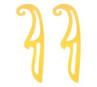 Hemobllo 2 Piezas Regla Curva Francesa de Plástico Naranja para Costura y Patronaje con Escala Doble, Estructura Reforzada y Esquinas Redondeadas para Diseño de Ropa y Manualidades