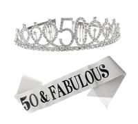 Hemobllo 2 Piezas Sash y de Cumpleaños para Mujer Decoración Elegante con Letras Brillantes para Fiestas de Cumpleaños y Celebraciones