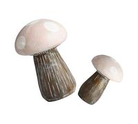 Hemobllo 2 Piezas Setas Decorativas de Resina Figuras de Hongos para Jardín Estatua Resistente y Realista Adorno Exterior Romántico para Patio y Terraza