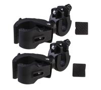 Hemobllo 2 Piezas Soporte de Linterna para Bicicleta Soporte Plástico para Manillar con Clip Giratorio para Luces Delanteras Compatible con Bicicletas de Montaña y Carretera Negro