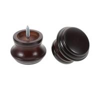 Hemobllo 2 Piezas Tapas en Decorativas de Barra Extremos Madera para de Acabado Suave y Protección, Instalación Sencilla Color Café de Cortina para Hogar y Manualidades