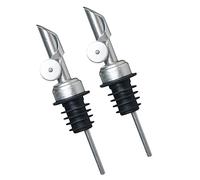 Hemobllo 2 piezas Vertedor de Vino y Aceite de Oliva Inoxidable Dosificador Antigoteo Automático para Botellas de Vino Aceite y Salsa Diseño Duradero y Reutilizable Fácil Uso Mano
