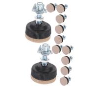Hemobllo 2 Series Tornillos De Ajuste De La Mesa Y La Silla Almohadillas Pies De Muebles Patas Ajustables Niveladores De Patas De Mesa Nivelador De Patas De Muebles Sintió Negro 6 Piezas*2