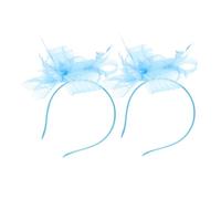 Hemobllo 2 Tocados De Boda: Diadema De Malla Para Mujer, Estilo Retro, Accesorios Para El Cabello De Novia Para Fiestas De Té Y Despedidas De Soltera, Color Azul.
