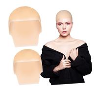 Hemobllo 2 Unidades de Gorro Calvo de Látex para Maquillaje and Disfraz Cubre el Cabello Fácilmente Efecto Realista y Infantil Adecuado para Halloween Cosplay y Caracterización Escénica