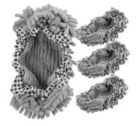 Hemobllo 2 Zapatillas para Limpiar Reutilizables de Fundas para Fregona Absorción de Polvo Lavables y Suaves para Mopa Parquet Baldosas y Vinilo Casa