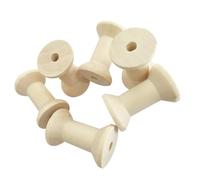 Hemobllo 20 Carretes de Hilo de Madera Natural 4 CM Mini Bobinas para Manualidades Costura y Bordado Soporte para Hilo sin Tratar Madera Resistente para Organizar y Enhebrar