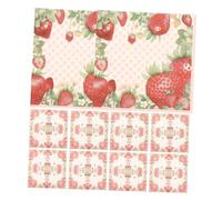 Hemobllo 20 hojas Servilletas Decorativas con Estampado de Fresa para Fiestas y Cenas Temáticas Suministros para Eventos y Reuniones Familiares