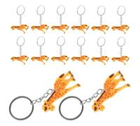 Hemobllo 20 Llaveros de Jirafa de PVC Colgante de Animal Paquete de 20 Piezas para Recuerdos de Fiesta con Tema Selvático Decoración Portátil para Bolso y Mochila