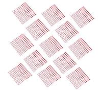 Hemobllo 20 Piezas Gemas Acrílicas Rojas para Uñas Autoadhesivos de Pegatinas Decorativas DIY para Arte de Uñas Calcomanías Planas Resistentes y Brillantes