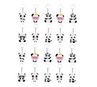 Hemobllo 20 piezas Llavero Panda Decoración Colgante Mochila Llaveros Ligeros y Creativos para Llaves y Bolsos