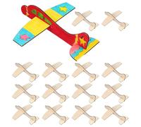 Hemobllo 20 Piezas Modelos de Avión de Madera sin Terminar para Pintar Juguete de Ensamblaje Educativo para Manualidades Creativas con Bordes Redondeados y Superficie Lisa
