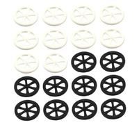 Hemobllo 20 Piezas Ruedas de Plástico para Coches de Juguete Accesorios DIY para Pequeños Ruedas Blancas y Negras Seguras para Repuestos para Vehículos de Juguete