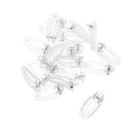 Hemobllo 20 piezas Unidades Pinzas Cocodrilo Transparentes Ovaladas con Dientes Interiores para Accesorios de Cabello Antideslizantes para Fiestas y Diario