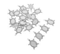 Hemobllo 20 Piezas Vintage Turtle Pendant Bases Alloy Sea Animal Charms For Handmade Jewelry Making Necklace Bracelet Earrings DIY Craft Accessories