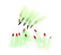 Hemobllo 20 Uñas Postizas de Plástico Que Brillan Oscuridad para Halloween, Diseño Espeluznante de Dedos de Bruja, Fáciles de Poner, para Decoraciones y Bromas Color Color Aleatorio