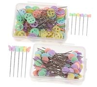 Hemobllo 200 Piezas Alfileres de Costura Duraderos para Patchwork Alfileres Prácticos para Manualidades y Fijación de Tejidos Pins de Tela Resistente para Trabajo Mano